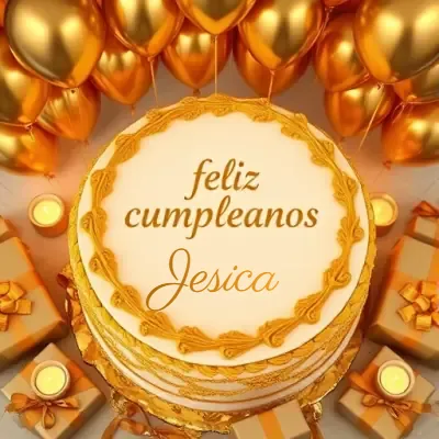 Pastel de cumpleaños para Jesica - Diseño 5