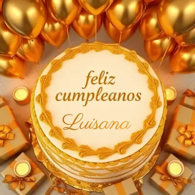 Pastel de cumpleaños para Luisana - Diseño 5
