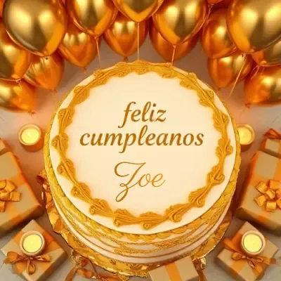 Tarjeta de cumpleaños 5 con nombre Zoe Pastel de cumpleaños para Zoe - Diseño 5