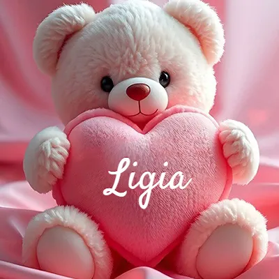 Osito de peluche rosa suave y esponjoso, sentado sosteniendo un gran corazón de felpa rosa, nombre grabado. - Ligia Osito de peluche rosa suave y esponjoso, sentado sosteniendo un gran corazón de felpa rosa, nombre grabado. - Ligia