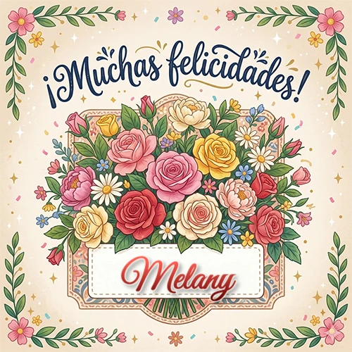 Estilo clásico y delicado. Un enorme y lujoso ramo de flores coloridas como rosas y jazmines en tonos rosa, amarillo y rojo. Texto superior 