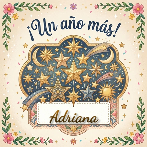 Diseño mágico del espacio. Fondo azul oscuro lleno de estrellas doradas y lunas brillantes. Texto superior 