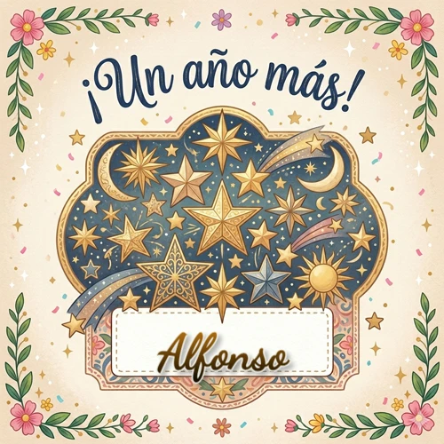 Diseño mágico del espacio. Fondo azul oscuro lleno de estrellas doradas y lunas brillantes. Texto superior 