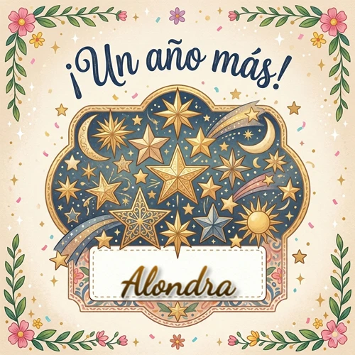 Diseño mágico del espacio. Fondo azul oscuro lleno de estrellas doradas y lunas brillantes. Texto superior 