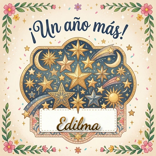 Diseño mágico del espacio. Fondo azul oscuro lleno de estrellas doradas y lunas brillantes. Texto superior 