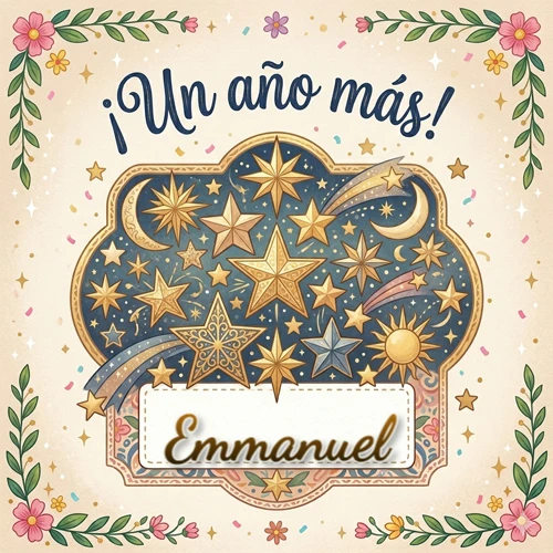 Diseño mágico del espacio. Fondo azul oscuro lleno de estrellas doradas y lunas brillantes. Texto superior 