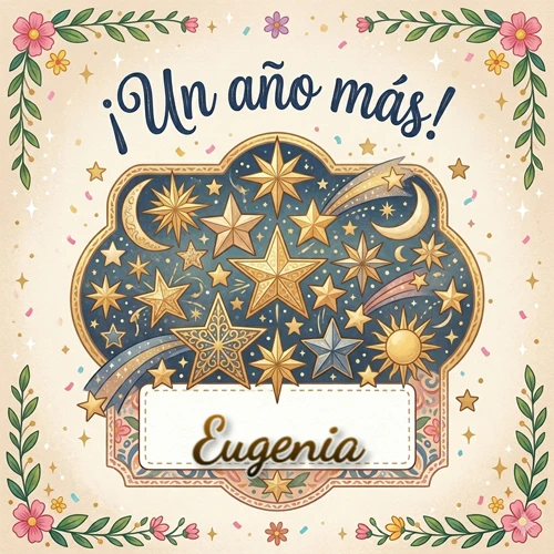 Diseño mágico del espacio. Fondo azul oscuro lleno de estrellas doradas y lunas brillantes. Texto superior 