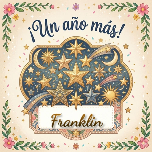 Diseño mágico del espacio. Fondo azul oscuro lleno de estrellas doradas y lunas brillantes. Texto superior 