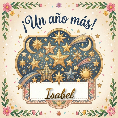 Diseño mágico del espacio. Fondo azul oscuro lleno de estrellas doradas y lunas brillantes. Texto superior 