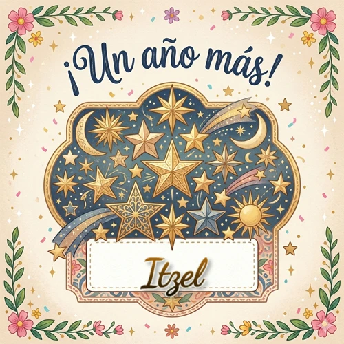 Diseño mágico del espacio. Fondo azul oscuro lleno de estrellas doradas y lunas brillantes. Texto superior 