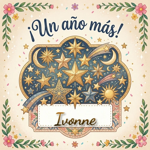 Diseño mágico del espacio. Fondo azul oscuro lleno de estrellas doradas y lunas brillantes. Texto superior 