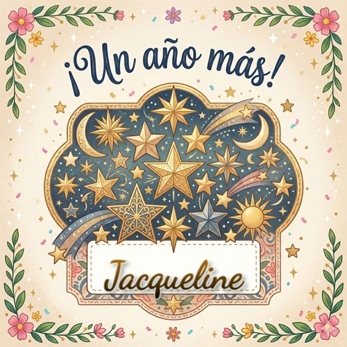 Diseño mágico del espacio. Fondo azul oscuro lleno de estrellas doradas y lunas brillantes. Texto superior 