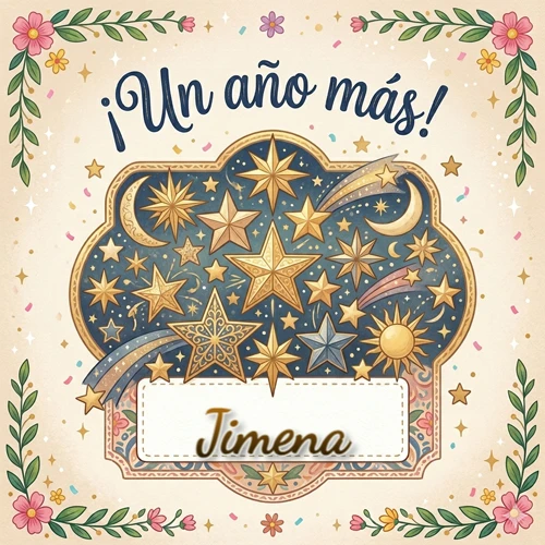 Diseño mágico del espacio. Fondo azul oscuro lleno de estrellas doradas y lunas brillantes. Texto superior 