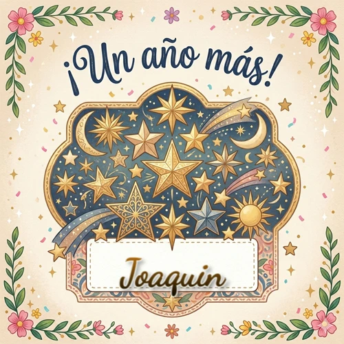 Diseño mágico del espacio. Fondo azul oscuro lleno de estrellas doradas y lunas brillantes. Texto superior 