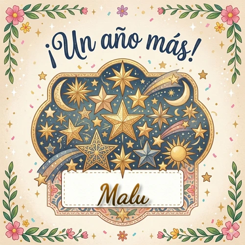 Diseño mágico del espacio. Fondo azul oscuro lleno de estrellas doradas y lunas brillantes. Texto superior 