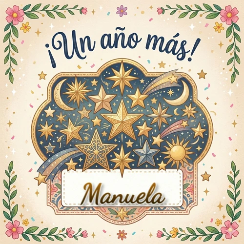 Diseño mágico del espacio. Fondo azul oscuro lleno de estrellas doradas y lunas brillantes. Texto superior 