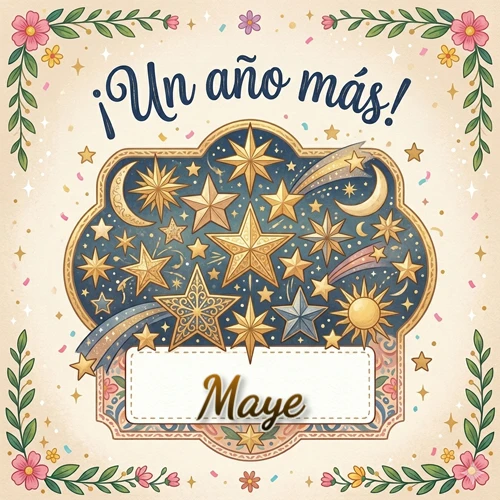 Diseño mágico del espacio. Fondo azul oscuro lleno de estrellas doradas y lunas brillantes. Texto superior 