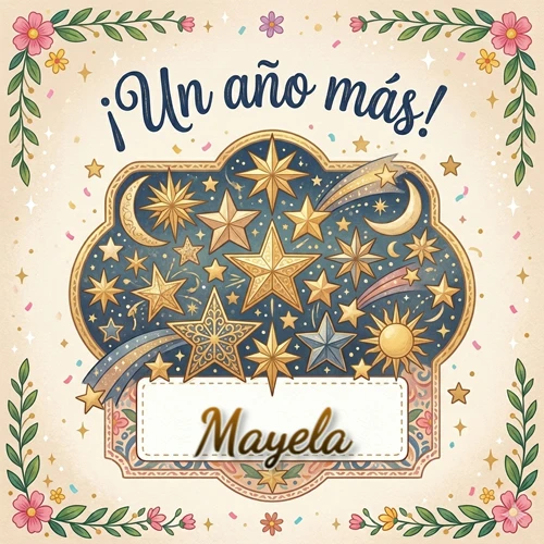 Diseño mágico del espacio. Fondo azul oscuro lleno de estrellas doradas y lunas brillantes. Texto superior 