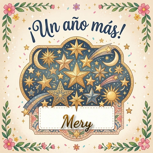 Diseño mágico del espacio. Fondo azul oscuro lleno de estrellas doradas y lunas brillantes. Texto superior 