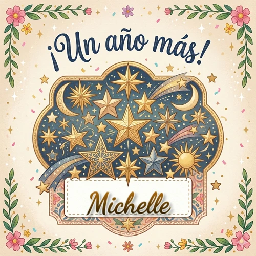 Diseño mágico del espacio. Fondo azul oscuro lleno de estrellas doradas y lunas brillantes. Texto superior 