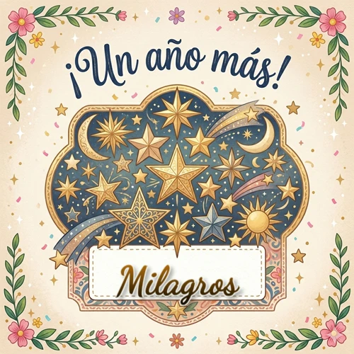 Diseño mágico del espacio. Fondo azul oscuro lleno de estrellas doradas y lunas brillantes. Texto superior 