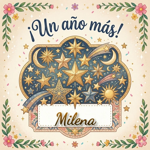 Diseño mágico del espacio. Fondo azul oscuro lleno de estrellas doradas y lunas brillantes. Texto superior 