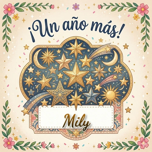 Diseño mágico del espacio. Fondo azul oscuro lleno de estrellas doradas y lunas brillantes. Texto superior 