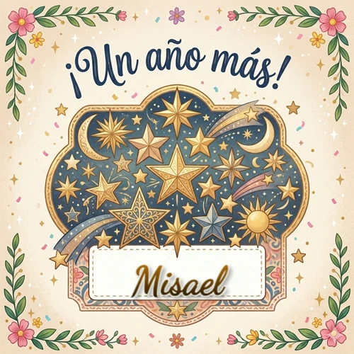 Diseño mágico del espacio. Fondo azul oscuro lleno de estrellas doradas y lunas brillantes. Texto superior 