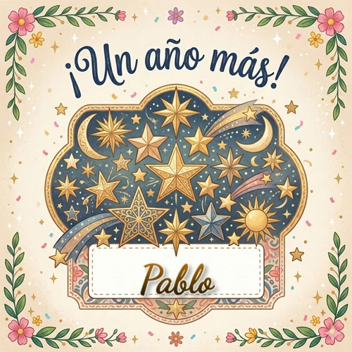 Diseño mágico del espacio. Fondo azul oscuro lleno de estrellas doradas y lunas brillantes. Texto superior 