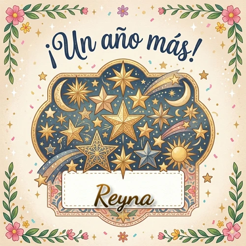 Diseño mágico del espacio. Fondo azul oscuro lleno de estrellas doradas y lunas brillantes. Texto superior 