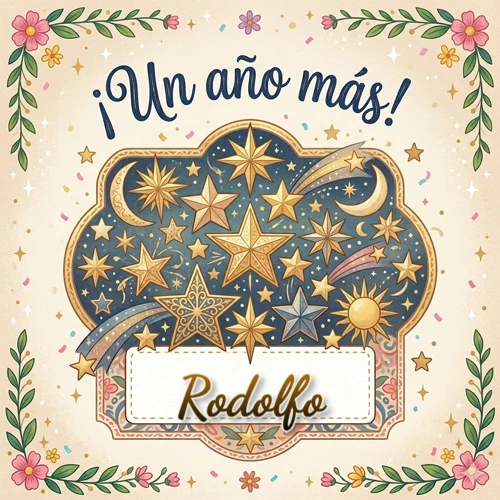 Diseño mágico del espacio. Fondo azul oscuro lleno de estrellas doradas y lunas brillantes. Texto superior 