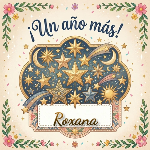 Diseño mágico del espacio. Fondo azul oscuro lleno de estrellas doradas y lunas brillantes. Texto superior 