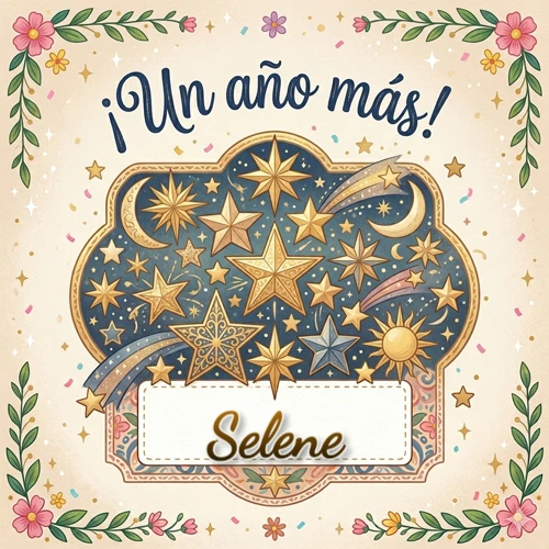 Diseño mágico del espacio. Fondo azul oscuro lleno de estrellas doradas y lunas brillantes. Texto superior 