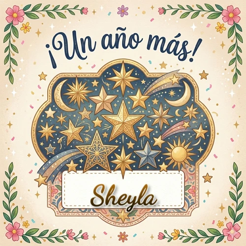 Diseño mágico del espacio. Fondo azul oscuro lleno de estrellas doradas y lunas brillantes. Texto superior 