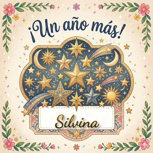 Diseño mágico del espacio. Fondo azul oscuro lleno de estrellas doradas y lunas brillantes. Texto superior 