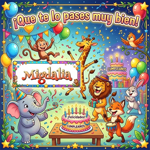 Diseño alegre e infantil. Animales de la selva (elefante, jirafa, león, mono) celebrando. Texto Diseño alegre e infantil. Animales de la selva (elefante, jirafa, león, mono) celebrando. Texto