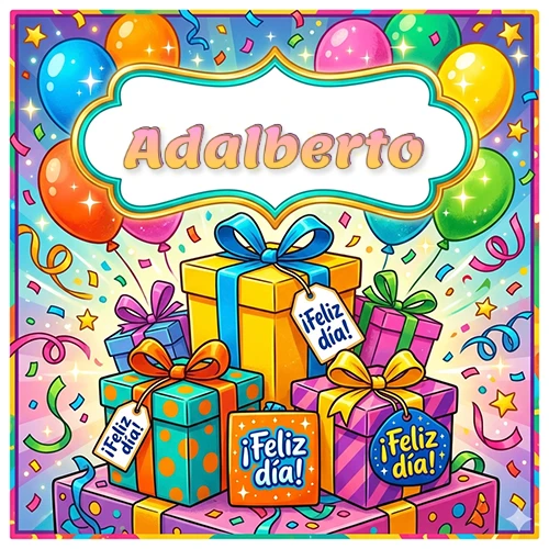 Ilustración colorida y vibrante. Cajas de regalo con papel brillante y cintas, etiquetas que dicen 