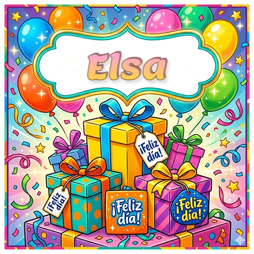 Ilustración colorida y vibrante. Cajas de regalo con papel brillante y cintas, etiquetas que dicen 