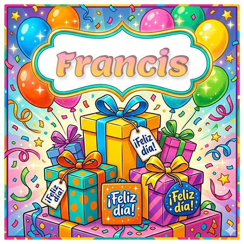 Ilustración colorida y vibrante. Cajas de regalo con papel brillante y cintas, etiquetas que dicen 