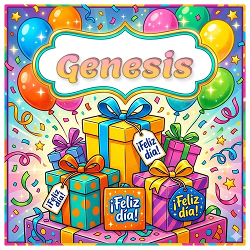 Ilustración colorida y vibrante. Cajas de regalo con papel brillante y cintas, etiquetas que dicen 