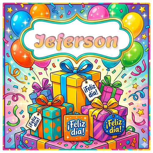 Ilustración colorida y vibrante. Cajas de regalo con papel brillante y cintas, etiquetas que dicen 