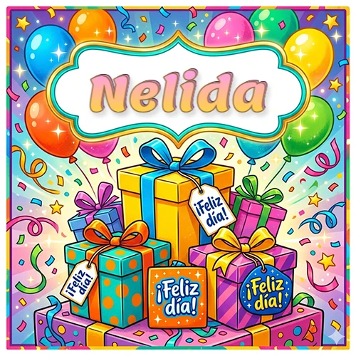 Ilustración colorida y vibrante. Cajas de regalo con papel brillante y cintas, etiquetas que dicen Ilustración colorida y vibrante. Cajas de regalo con papel brillante y cintas, etiquetas que dicen