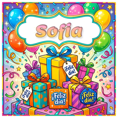 Ilustración colorida y vibrante. Cajas de regalo con papel brillante y cintas, etiquetas que dicen Ilustración colorida y vibrante. Cajas de regalo con papel brillante y cintas, etiquetas que dicen