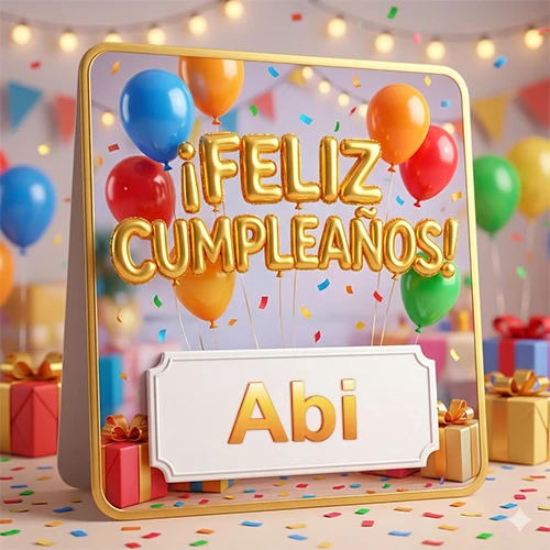 Diseño 3D profesional y premium. Globos dorados gigantes formando la palabra 