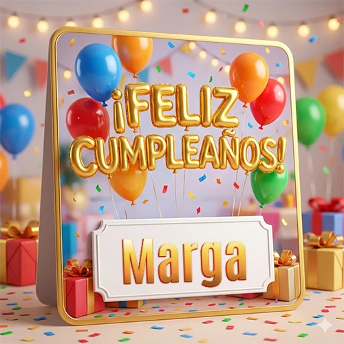 Diseño 3D profesional y premium. Globos dorados gigantes formando la palabra 