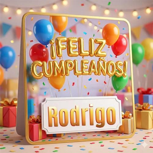 Diseño 3D profesional y premium. Globos dorados gigantes formando la palabra 