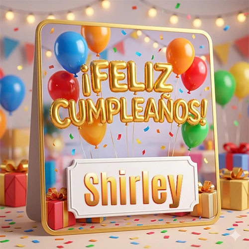 Diseño 3D profesional y premium. Globos dorados gigantes formando la palabra 