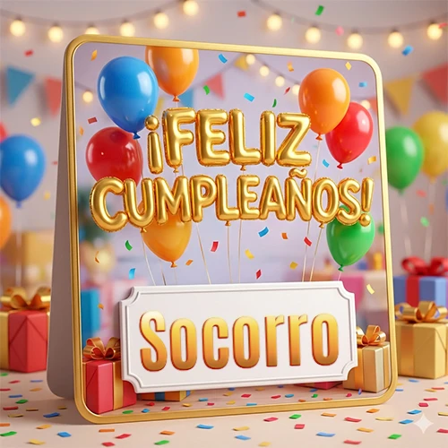 Diseño 3D profesional y premium. Globos dorados gigantes formando la palabra 