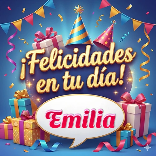 Diseño moderno y elegante. Fondo azul rey con cajas de regalo, sombreros de fiesta y cintas. Texto central Diseño moderno y elegante. Fondo azul rey con cajas de regalo, sombreros de fiesta y cintas. Texto central