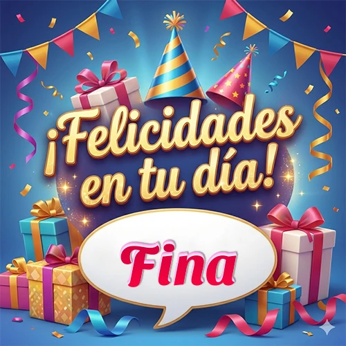 Diseño moderno y elegante. Fondo azul rey con cajas de regalo, sombreros de fiesta y cintas. Texto central 